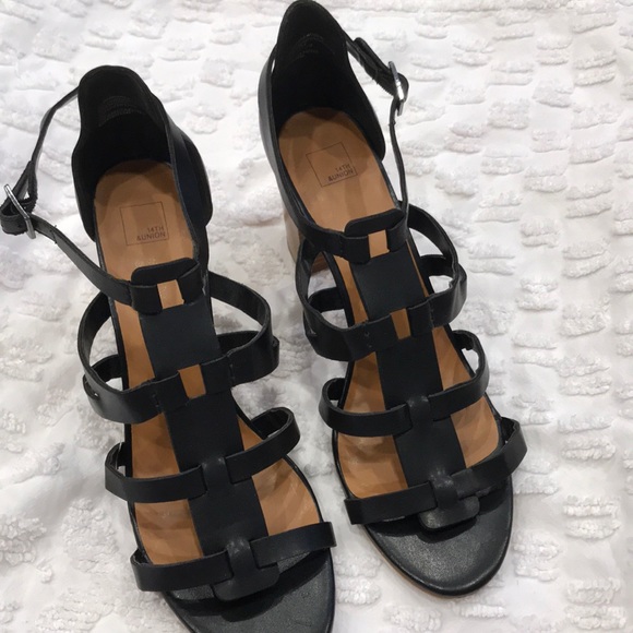 black gladiator shoes